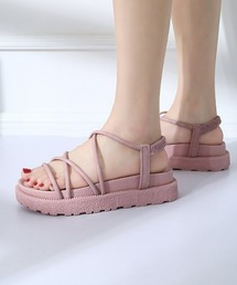 フラットソール紐サンダル