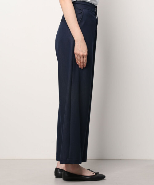 NANO universe(ナノユニバース)の「デニムライクハイウエストワイドパンツ(デニムパンツ・レディース・ネイビー/アイボリー・38/36)」の16枚目の写真