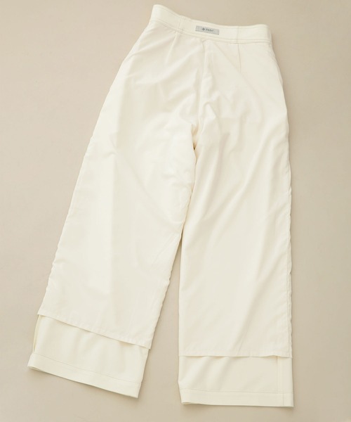 NANO universe(ナノユニバース)の「デニムライクハイウエストワイドパンツ(デニムパンツ・レディース・ネイビー/アイボリー・38/36)」の18枚目の写真