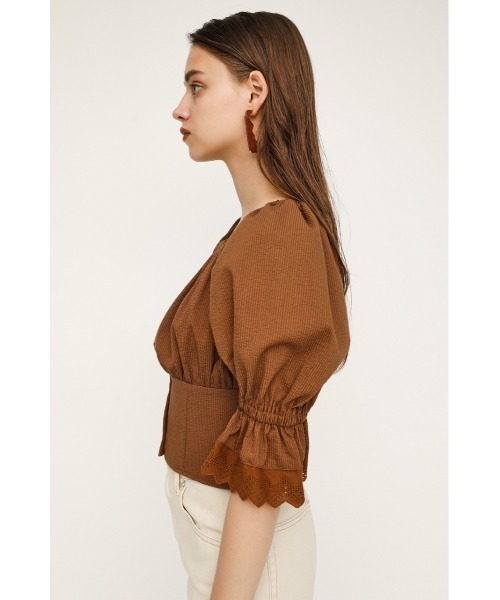 SLY（スライ）の「CROP PUFF SLEEVE TOPS パフスリーブ トップス