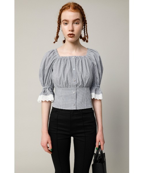 SLY（スライ）の「CROP PUFF SLEEVE TOPS パフスリーブ トップス