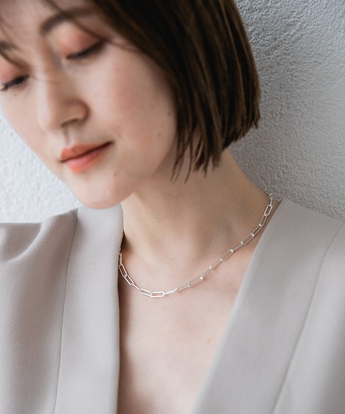 A part by（アパートバイ）の「【店舗限定アイテム】silver925_チェーンショートネックレス　228636（ネックレス・レディース・シルバー・FREE）」の4枚目の写真
