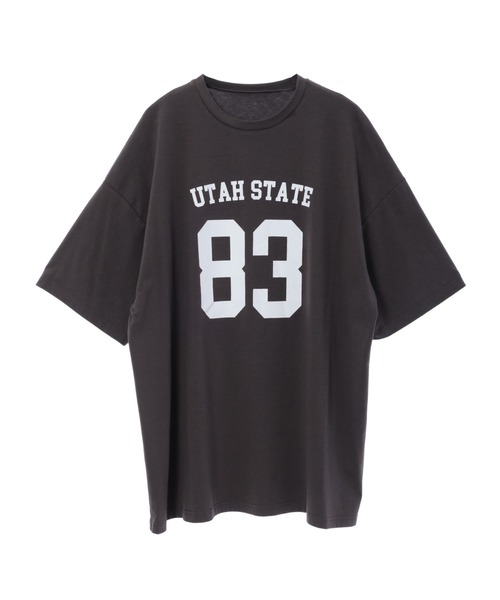fifth（フィフス）の「ナンバリングビックTシャツ（Tシャツ/カットソー・レディース・ホワイト/チャコールグレー・MEDIUM）」の3枚目の写真
