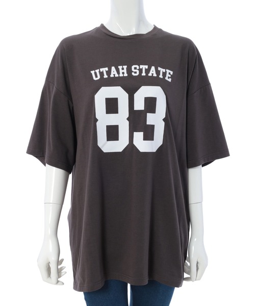 fifth（フィフス）の「ナンバリングビックTシャツ（Tシャツ/カットソー・レディース・ホワイト/チャコールグレー・MEDIUM）」の10枚目の写真