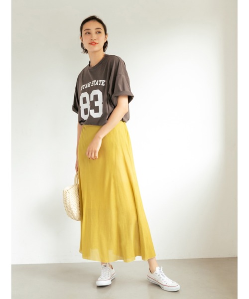 fifth（フィフス）の「ナンバリングビックTシャツ（Tシャツ/カットソー・レディース・ホワイト/チャコールグレー・MEDIUM）」の11枚目の写真