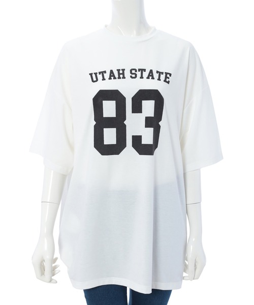 fifth（フィフス）の「ナンバリングビックTシャツ（Tシャツ/カットソー・レディース・ホワイト/チャコールグレー・MEDIUM）」の15枚目の写真