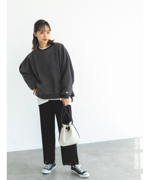 fifth（フィフス）の「ナンバリングビックTシャツ（Tシャツ/カットソー・レディース・ホワイト/チャコールグレー・MEDIUM）」の13枚目の写真