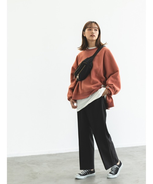 fifth（フィフス）の「ナンバリングビックTシャツ（Tシャツ/カットソー・レディース・ホワイト/チャコールグレー・MEDIUM）」の12枚目の写真
