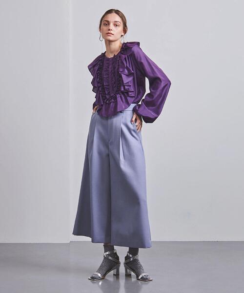 UNITED ARROWS（ユナイテッドアローズ）の「＜UNITED ARROWS＞W タック ワイドパンツ G（その他パンツ・レディース・ライトブルー/ネイビー・38/36）」の5枚目の写真