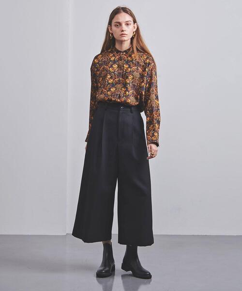 UNITED ARROWS（ユナイテッドアローズ）の「＜UNITED ARROWS＞W タック ワイドパンツ G（その他パンツ・レディース・ライトブルー/ネイビー・38/36）」の4枚目の写真