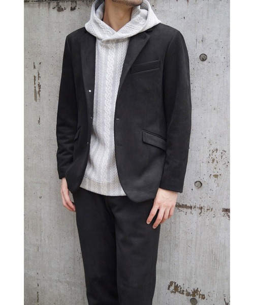 NICOLE CLUB FOR MEN（ニコルクラブフォーメン）の「【21年モデル】スウェード　カヴァーオールジャケット（カバーオール・メンズ・ブラック/ネイビー/ダークブラウン・MEDIUM/X-LARGE/LARGE）」の2枚目の写真