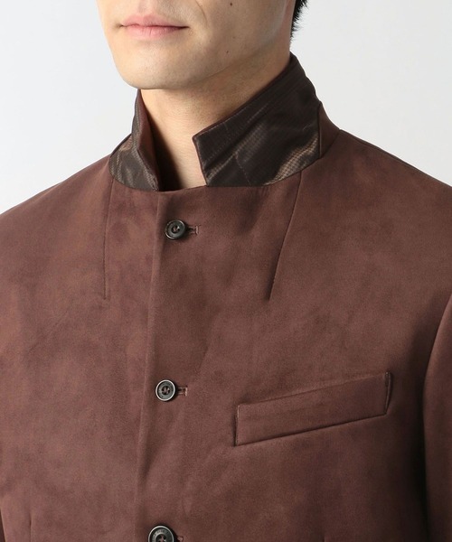 NICOLE CLUB FOR MEN（ニコルクラブフォーメン）の「【21年モデル】スウェード　カヴァーオールジャケット（カバーオール・メンズ・ブラック/ネイビー/ダークブラウン・MEDIUM/X-LARGE/LARGE）」の4枚目の写真