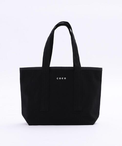 coen（コーエン）の「【Mサイズ】coenコーエンロゴトートバッグM（トートバッグ・レディース・オフホワイト/ブラック/グレー・FREE）」の11枚目の写真