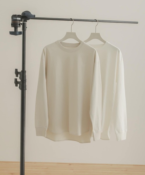 SENSE OF PLACE by URBAN RESEARCH（センスオブプレイスバイアーバンリサーチ）の「オーガニックコットンチュニックトップ（Tシャツ/カットソー・レディース・ブラック/オフホワイト/ライトベージュ・ONE）」の3枚目の写真