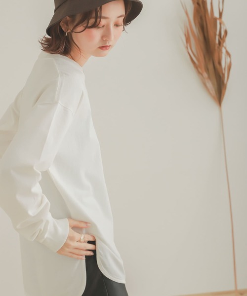 SENSE OF PLACE by URBAN RESEARCH（センスオブプレイスバイアーバンリサーチ）の「オーガニックコットンチュニックトップ（Tシャツ/カットソー・レディース・ブラック/オフホワイト/ライトベージュ・ONE）」の21枚目の写真