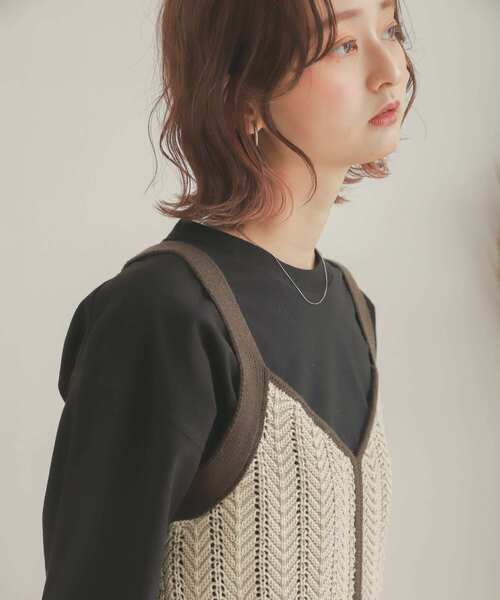 SENSE OF PLACE by URBAN RESEARCH（センスオブプレイスバイアーバンリサーチ）の「オーガニックコットンチュニックトップ（Tシャツ/カットソー・レディース・ブラック/オフホワイト/ライトベージュ・ONE）」の10枚目の写真