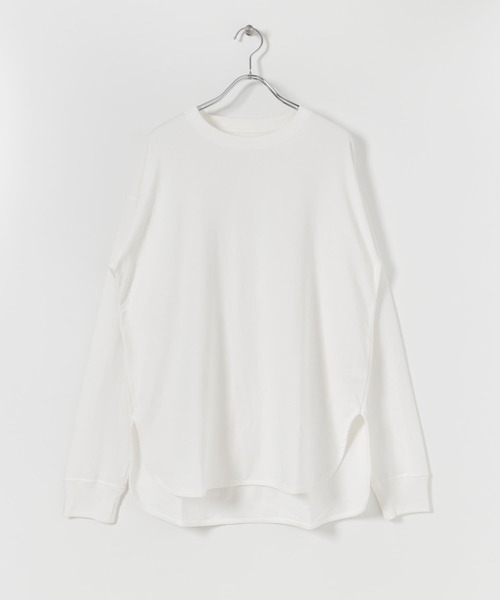 SENSE OF PLACE by URBAN RESEARCH（センスオブプレイスバイアーバンリサーチ）の「オーガニックコットンチュニックトップ（Tシャツ/カットソー・レディース・ブラック/オフホワイト/ライトベージュ・ONE）」の16枚目の写真