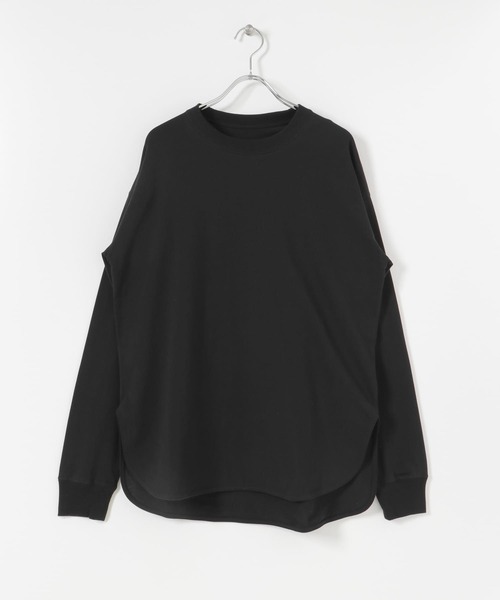 SENSE OF PLACE by URBAN RESEARCH（センスオブプレイスバイアーバンリサーチ）の「オーガニックコットンチュニックトップ（Tシャツ/カットソー・レディース・ブラック/オフホワイト/ライトベージュ・ONE）」の13枚目の写真