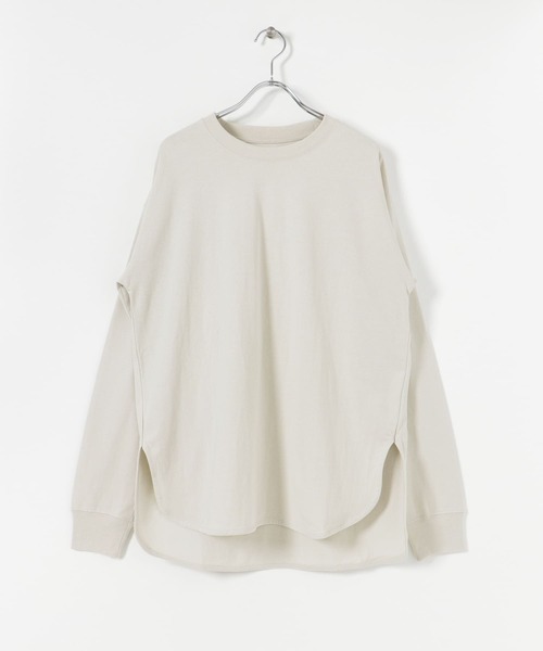 SENSE OF PLACE by URBAN RESEARCH（センスオブプレイスバイアーバンリサーチ）の「オーガニックコットンチュニックトップ（Tシャツ/カットソー・レディース・ブラック/オフホワイト/ライトベージュ・ONE）」の5枚目の写真