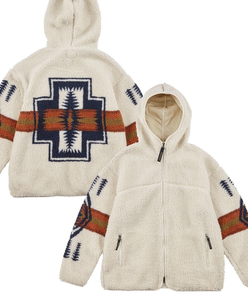 PENDLETON/ペンドルトン Jacqard BOA Fleece Hoodie/ジャガードボアフーディー【Unisex】