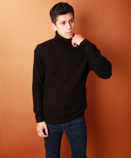 WESTSEA（ウエストシー）の「KEEP SHEPE もちもちニット 無地 タートルネック（ニット/セーター・メンズ・ブラック/オフホワイト/ライトグレー/ワイン/ネイビー・M/L/XL）」の19枚目の写真