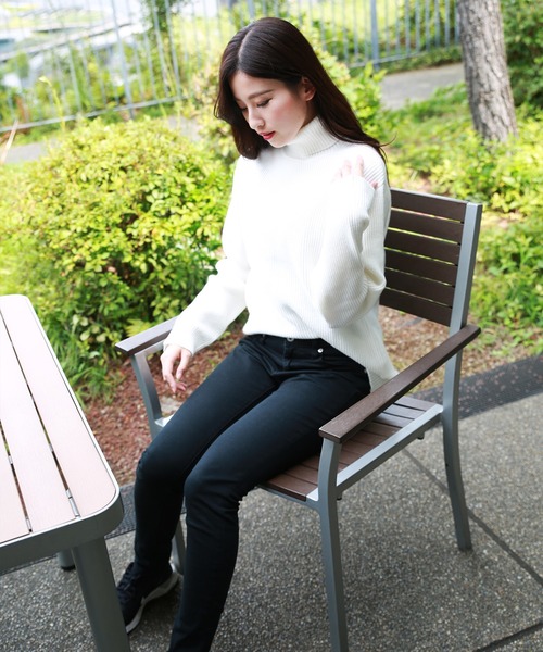 WESTSEA(ウエストシー)の「KEEP SHEPE もちもちニット 無地 タートルネック(ニット/セーター・メンズ・ブラック/オフホワイト/ライトグレー/ワイン/ネイビー・M/L/XL)」の21枚目の写真