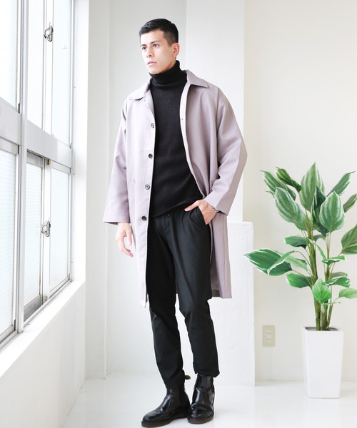 WESTSEA（ウエストシー）の「KEEP SHEPE もちもちニット 無地 タートルネック（ニット/セーター・メンズ・ブラック/オフホワイト/ライトグレー/ワイン/ネイビー・M/L/XL）」の22枚目の写真