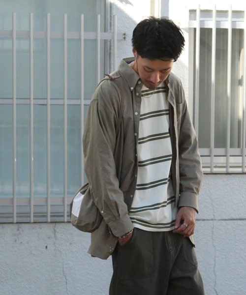 UNCORD（アンコード）の「【UNCORD】マルチボーダービックロンT/ロングスリーブ長袖Tシャツ（Tシャツ/カットソー・メンズ・ホワイト系/ブラック×ホワイト/カーキ系/ホワイト×ブラック・MEDIUM/LARGE/X-LARGE）」の12枚目の写真