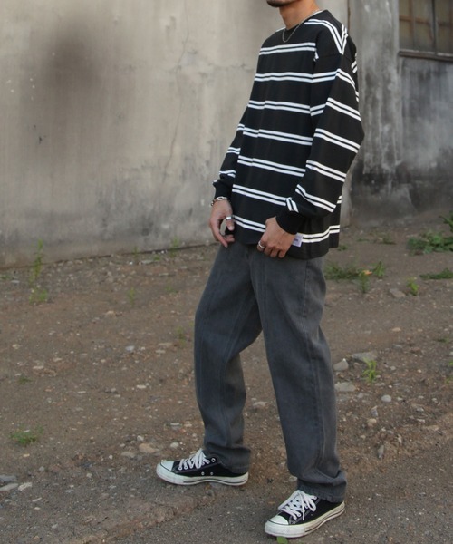 UNCORD（アンコード）の「【UNCORD】マルチボーダービックロンT/ロングスリーブ長袖Tシャツ（Tシャツ/カットソー・メンズ・ホワイト系/ブラック×ホワイト/カーキ系/ホワイト×ブラック・MEDIUM/LARGE/X-LARGE）」の14枚目の写真