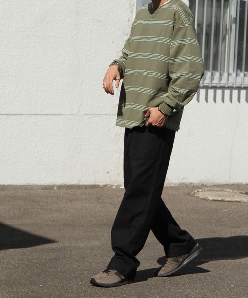 UNCORD（アンコード）の「【UNCORD】マルチボーダービックロンT/ロングスリーブ長袖Tシャツ（Tシャツ/カットソー・メンズ・ホワイト系/ブラック×ホワイト/カーキ系/ホワイト×ブラック・MEDIUM/LARGE/X-LARGE）」の19枚目の写真