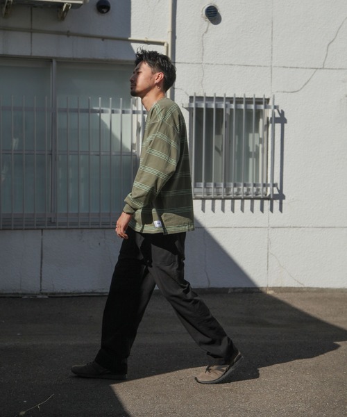 UNCORD（アンコード）の「【UNCORD】マルチボーダービックロンT/ロングスリーブ長袖Tシャツ（Tシャツ/カットソー・メンズ・ホワイト系/ブラック×ホワイト/カーキ系/ホワイト×ブラック・MEDIUM/LARGE/X-LARGE）」の20枚目の写真