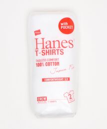 【HANES/ヘインズ】JAPANFIT ポケット付きクルーネックTシャツ 2枚組 H5330