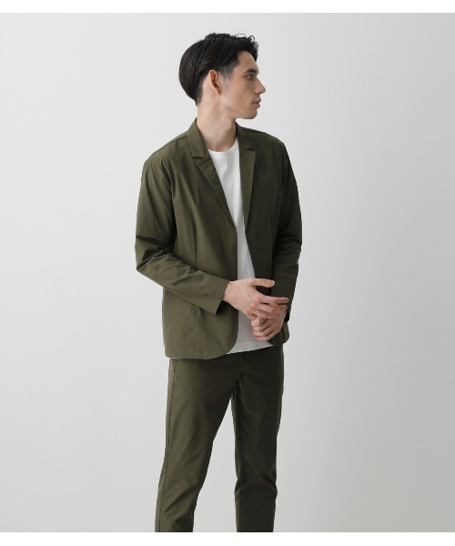 AZUL by moussy（アズールバイマウジー）の「WASHABLE STRETCH SET UP/ウォッシャブルストレッチセットアップ（セットアップ・メンズ・カーキ/ブラック・MEDIUM/LARGE）」の9枚目の写真