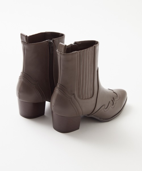 Rewde（ルゥデ）の「ウエスタンブーツ（1R18-BT02）（ブーツ・レディース・ブラック/ブラウン・LL/S/M/L）」の3枚目の写真