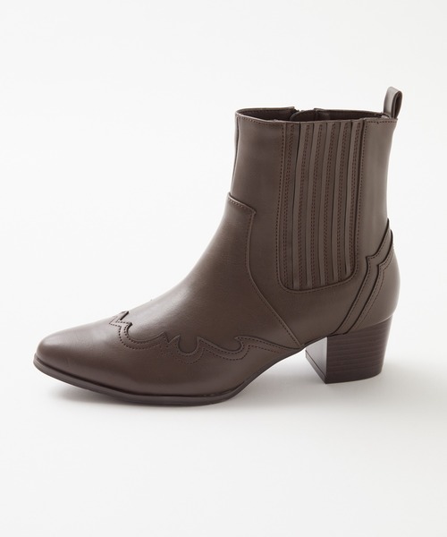 Rewde（ルゥデ）の「ウエスタンブーツ（1R18-BT02）（ブーツ・レディース・ブラック/ブラウン・LL/S/M/L）」の5枚目の写真