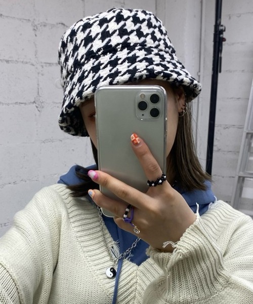 WEGO（ウィゴー）の「WEGO/千鳥柄ハット（ハット・レディース・ブラック/ブラウン・FREE）」の2枚目の写真