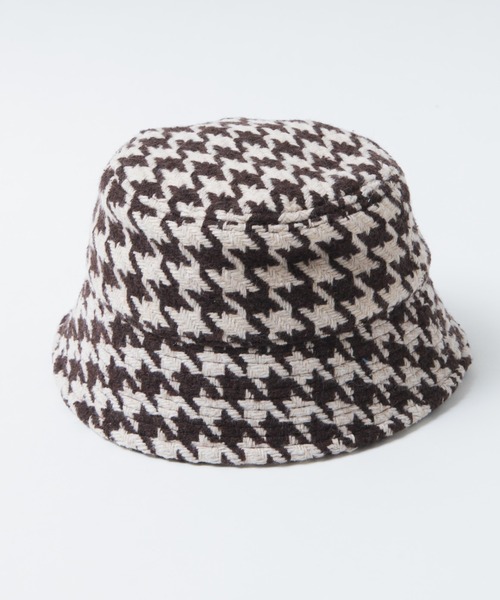 WEGO（ウィゴー）の「WEGO/千鳥柄ハット（ハット・レディース・ブラック/ブラウン・FREE）」の3枚目の写真