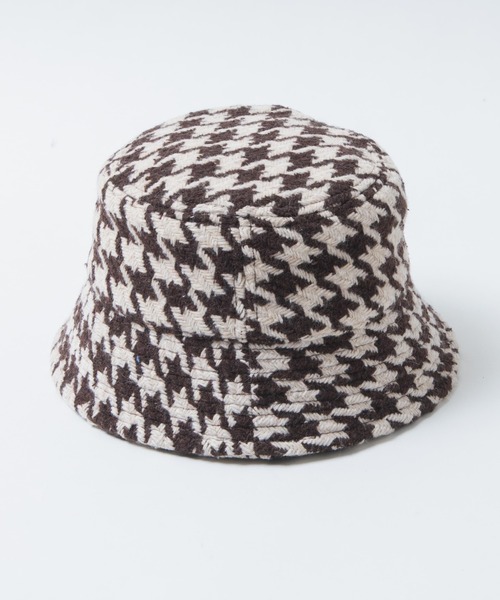 WEGO（ウィゴー）の「WEGO/千鳥柄ハット（ハット・レディース・ブラック/ブラウン・FREE）」の5枚目の写真