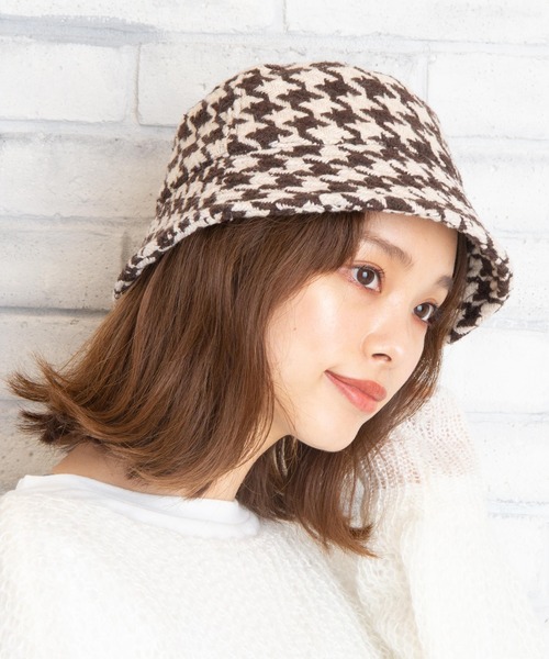 WEGO（ウィゴー）の「WEGO/千鳥柄ハット（ハット・レディース・ブラック/ブラウン・FREE）」の11枚目の写真