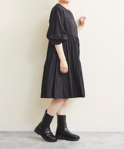 menue(メヌエ)の「トラックソール サイドゴアブーツ(ブーツ・レディース・ブラック/ダークブラウン・LL/S/M/L)」の13枚目の写真