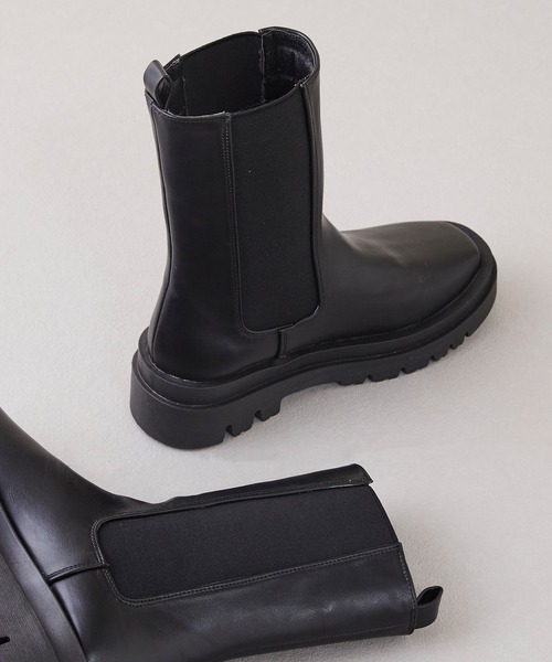 menue(メヌエ)の「トラックソール サイドゴアブーツ(ブーツ・レディース・ブラック/ダークブラウン・LL/S/M/L)」の12枚目の写真