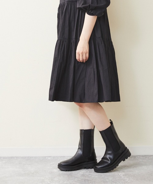 menue(メヌエ)の「トラックソール サイドゴアブーツ(ブーツ・レディース・ブラック/ダークブラウン・LL/S/M/L)」の21枚目の写真