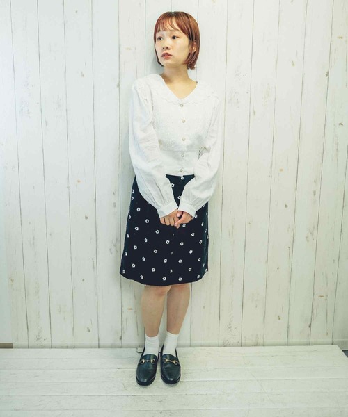 Hamble by Par Avion(ハンブルバイパラビオン)の「デイジースカート(スカート・レディース・アイボリー/ブラック・ONESIZE)」の7枚目の写真