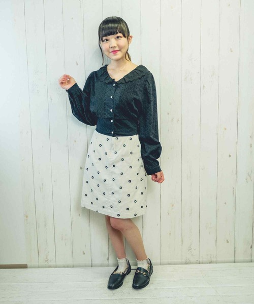 Hamble by Par Avion(ハンブルバイパラビオン)の「デイジースカート(スカート・レディース・アイボリー/ブラック・ONESIZE)」の12枚目の写真