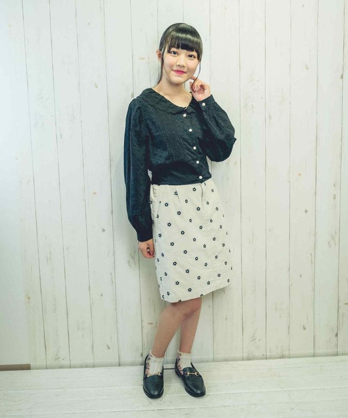 Hamble by Par Avion(ハンブルバイパラビオン)の「デイジースカート(スカート・レディース・アイボリー/ブラック・ONESIZE)」の8枚目の写真