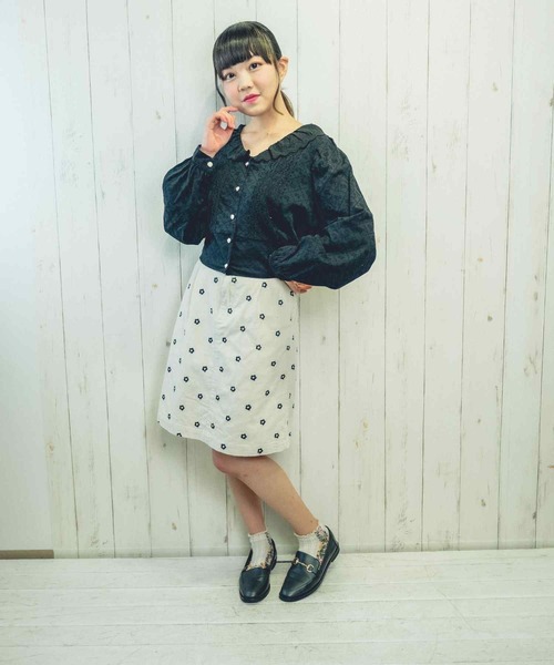 Hamble by Par Avion(ハンブルバイパラビオン)の「デイジースカート(スカート・レディース・アイボリー/ブラック・ONESIZE)」の16枚目の写真