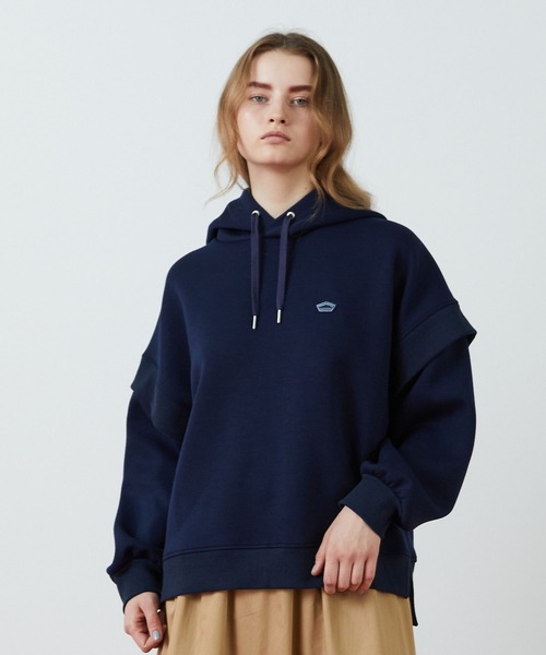 FRAPBOIS（フラボア）の「ダンボールパーカー（パーカー・レディース・ネイビー/グレー/カーキ・1/2）」の3枚目の写真