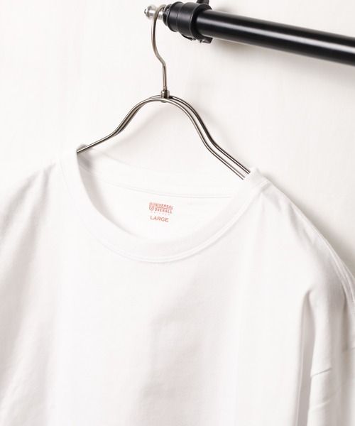 UNIVERSAL OVERALL(ユニバーサルオーバーオール)の「/UNIVERSAL OVERALL/WIDE HEAVY 2P L/S TEE(Tシャツ/カットソー・メンズ・ホワイト/ブラック・SMALL/MEDIUM/LARGE/X-LARGE)」の3枚目の写真