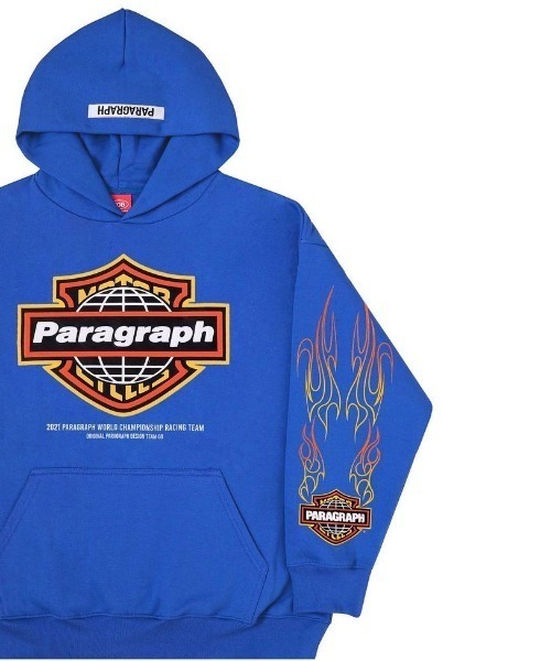 Paragraph（パラグラフ）の「A'GEM/9 × .kom『paragraph/パラグラフ』バイカーグラフィックプルオーバーパーカー/BikerGraphic PulloverHoodie（パーカー・メンズ・ライトグレー/ブラック/ブラウン/レッド/ブルー・FREE）」の4枚目の写真