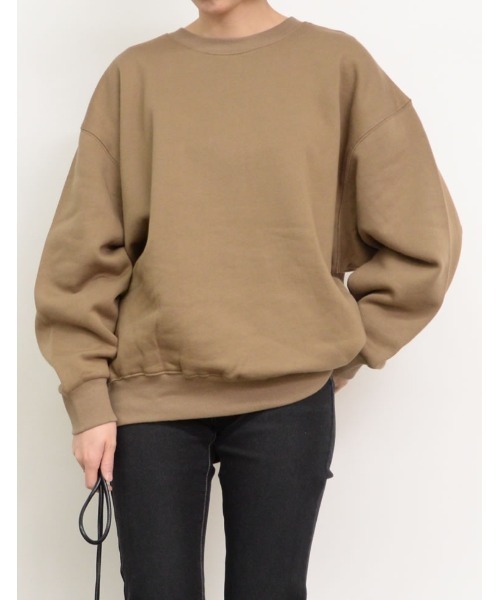 Re:EDIT（リエディ）の「USAコットン裏起毛サイドリブスウェット（スウェット・レディース・アイボリー/ベージュ/モカ/杢グレー/ブラック・LARGE/MEDIUM）」の4枚目の写真